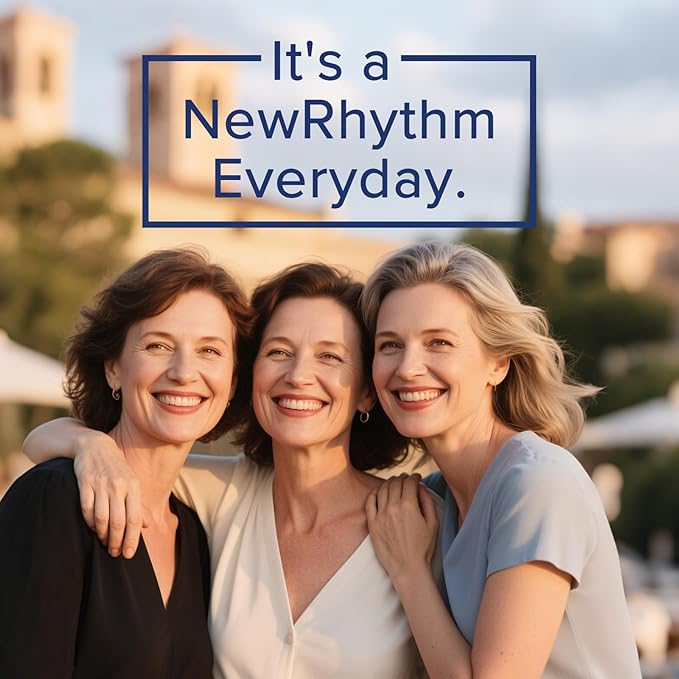 NewRhythm Probiotic Bundle: Complete Digestive Health + Menopause Relief with Black Cohosh Prebiotics 20 Strains Targeted Release Technology Non-GMO 90 Total Capsules