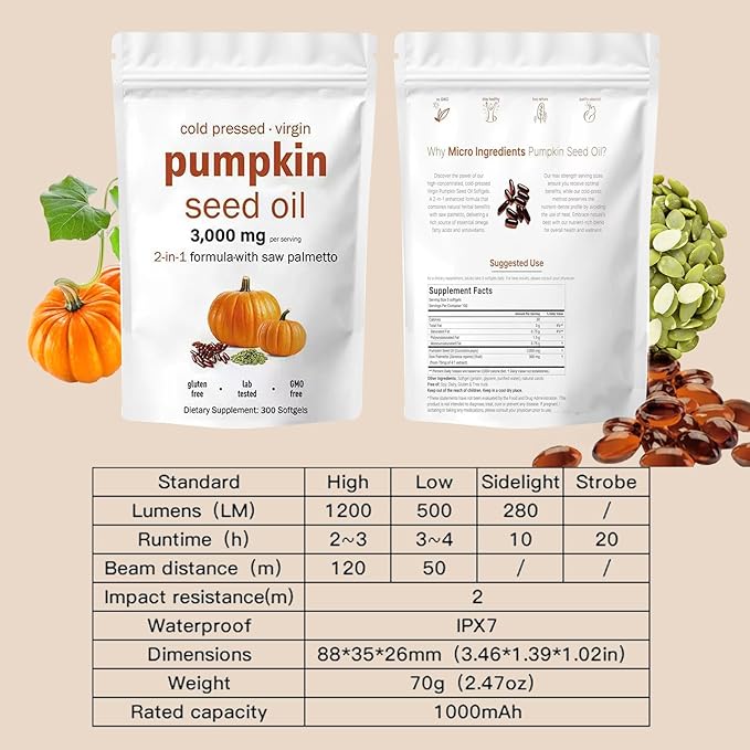 Pumpkin Seed Oil Capsules with Saw Palmetto – 300 Softgels | Cold Pressed Pure Virgin Oil | Supports Hair Urinary Bladder &amp Prostate Health | Non-GMO