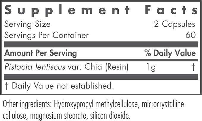 Allergy Research Group NutriCology Mastic Gum - Supports Digestive Comfort - Delivers 1000 mg Chios Mastic Gum Resin per Serving - Vegetarian &amp Hypoallergenic - 60 Servings - 120 Capsules