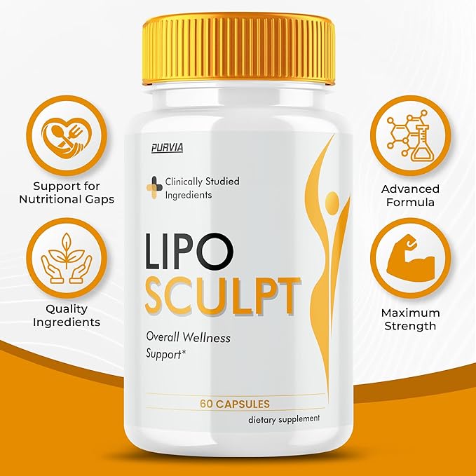 (3 Pack) Lipo Sculpt Capsules LipoSculpt Pills Advanced Loss Support Supplements Capsulas Premium Health Wellness Formula Natural Ingredients for Healthy Digestion Maximum Energy Pastillas (180 ct)