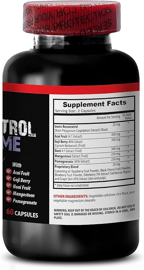 Antioxidant supreme - SUPREME RESVERATROL - Resveratrol and grape seed extract powerful antioxidant resveratrol extract immune support nutritional supplements grape skin extract 2 Bot 120 Caps