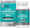 Qunol Magnesium Glycinate Complex Gentle on Stomach 250mg One Pill Dose Superior-Absorption Magnesium Nerve Bone and Muscle Health Supplement 90 Count (Pack of 1)