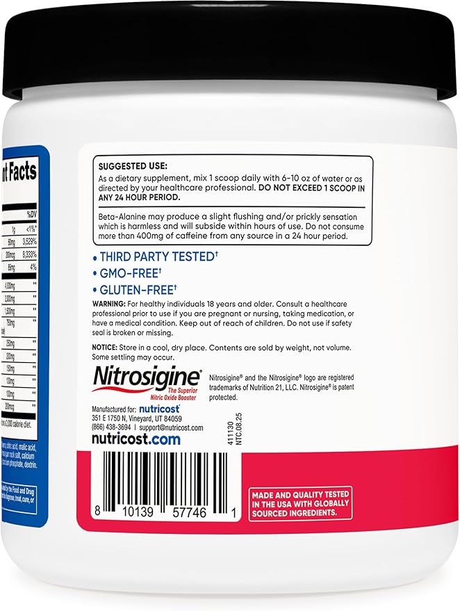 Nutricost Pre-Workout Powder (Strawberry Margarita) 30 Servings - GMO-Free Gluten-Free Vegetarian