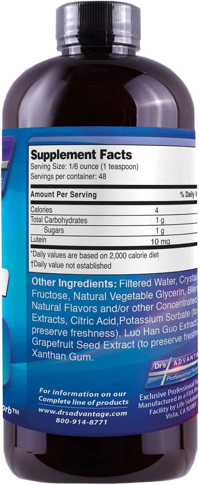 Liquid Lutein Supplement 8 FLOZ