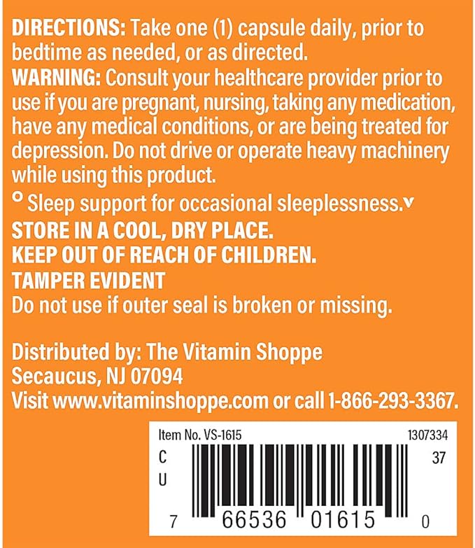 The Vitamin Shoppe Melatonin 3 MG - Sleep Support Restful Sleep &amp Healthy Sleep Cycle Natural Sleep Aid (240 Capsules)
