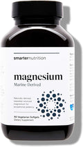 Smarter Nutrition Marine Magnesium Supplement 300mg - Naturally Sourced Clinically Tested Magnesium + Avocado Oil &amp AstraGin for High Absorption - Non-GMO (90 Count (Pack of 1))