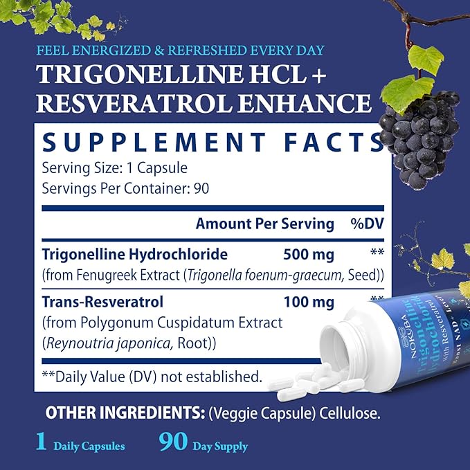 NAD Supplement - NMNH Alternative with Trigonelline HCL 500mg &amp Resveratrol - NAD+ Precursors Plant Extraction - Support Cellular Energy &amp Healthy Aging &amp Brain for Women &amp Men - 90 Ca