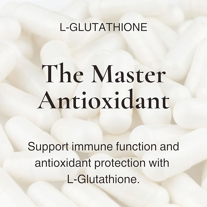 Utzy Naturals L-Glutathione | Immune Health &amp Antioxidant Support | Setria® 250mg Reduced Form Glutathione | High Absorption | Made in The USA | 60 Capsules