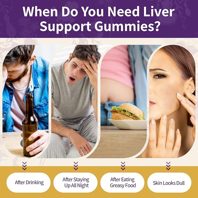 Milk Thistle Gummies with 2000MG Extract Liver Health Support Gummies Silymarin Milk Thistle Supplement with Artichoke Dandelion Turmeric Curcumin No Sugar for Adults Vegan 180 Count