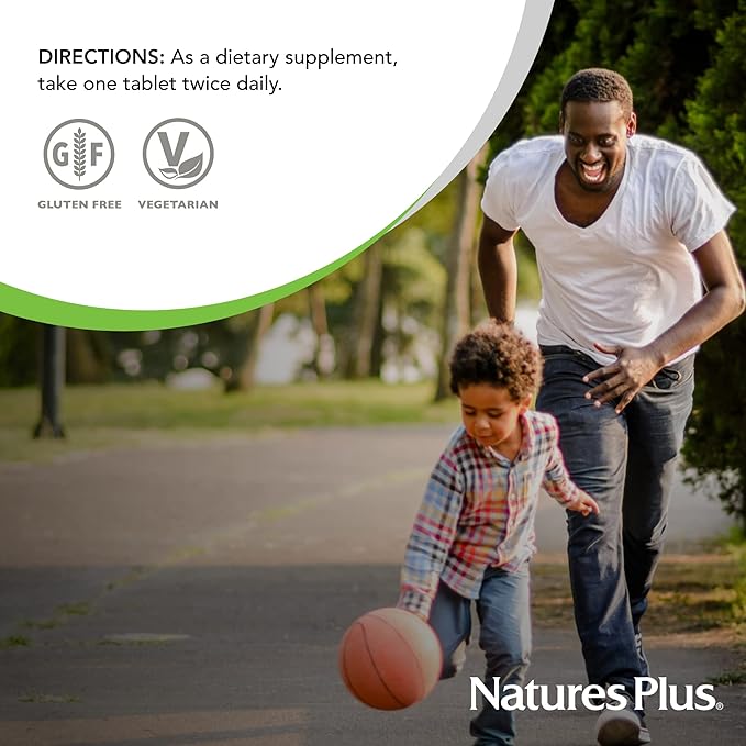 NaturesPlus Magnesium - 200 mg 180 Tablets - Vegetarian Gluten Free - 180 Servings