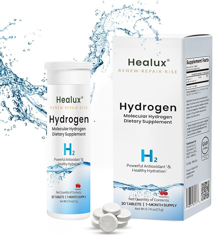 Hydrogen Water Tablets 12 PPM – Molecular H₂ Tablets with Magnesium | h2 tab Lab Tested Antioxidant Support for Energy Cellular Health Recovery &amp Cognitive Function 30 Count Raspberry