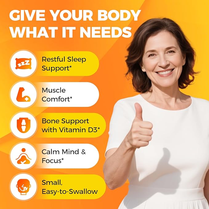 Magnesium Glycinate 400mg Softgels with Vitamin D3 &amp B6Small Easy to Swallow Gel CapsHigh Absorption Gentle on StomachSupports Sleep Muscle &amp CalmBone Health120 Softgels