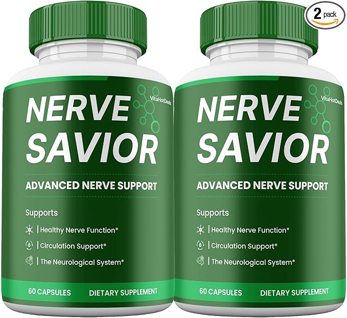 Nerve Savior Capsules Max Strength NerveSavior for Nerve Health (2 Pack)