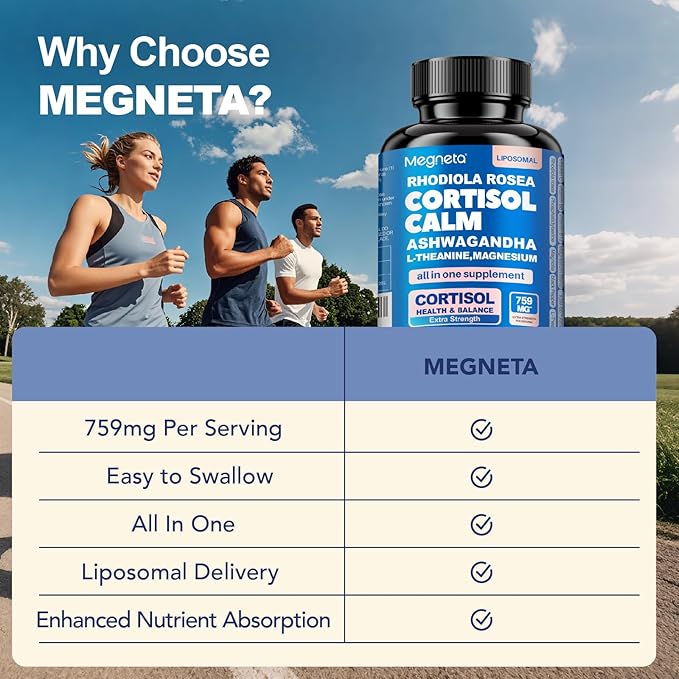 16-in-1 Cortisol Balance &amp Sleep Support for Women &amp Men – Natural Calm Formula with Magnesium Ashwagandha &amp L-Theanine – Supports Restful Sleep Relaxation Focus &amp Healthy Cortisol