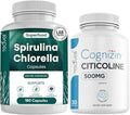 Teaveli Citicoline with Spirulina chlorella Capsules Bundle