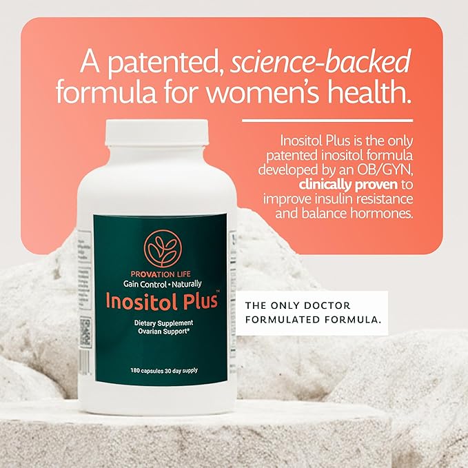 Supplement for Women | Hormone Balance &amp Ovarian Support | 40:1 Myo-Inositol &amp D-Chiro Blend with 12 Ingredients | Developed by Medical Doctor | 180 Capsules