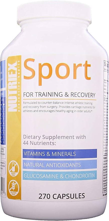Nutriex Sport Comprehensive Multivitamin Supplement with Glucosamine &amp Chondroitin 270 Capsules