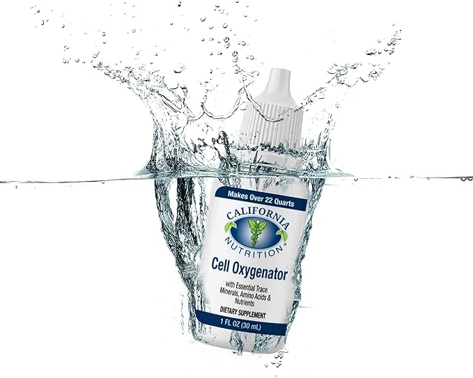 Cell Oxygenator Oxygen Boost 1fl oz (30ml) Cell Food Oxygen Drops with Zinc Support Immune System Liquid Oxygen Dietary Supplement Trace Minerals &amp Amino Acids