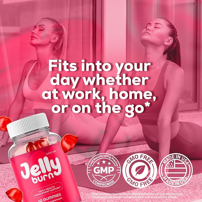 Jelly Burn Gummies – Advanced JellyBurn Gummy Premium Formula Daily JellyBurnGummies All Natural Maximum Strength Vitamin Support for Overall Health and Wellness 60 Gummies for 1 Month