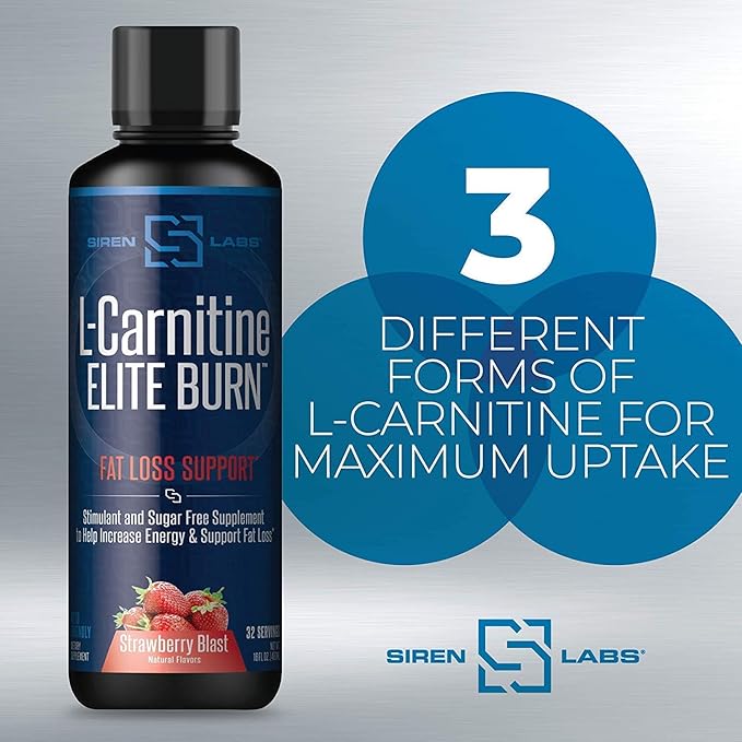 Censor NDS Nutrition Fat Loss-Body Toner with CLA (90 Softgels) &amp Siren Labs L-Carnitine Elite Burn Fat Loss Support Strawberry Blast 3000 mg (32 Servings)