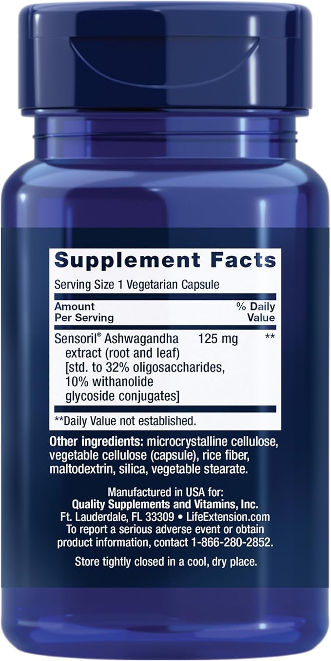 Life Extension Super Omega-3 240 Softgels &amp Optimized Ashwagandha 60 Capsules - Fish Oil Stress Relief &amp Brain Support Supplement Bundle