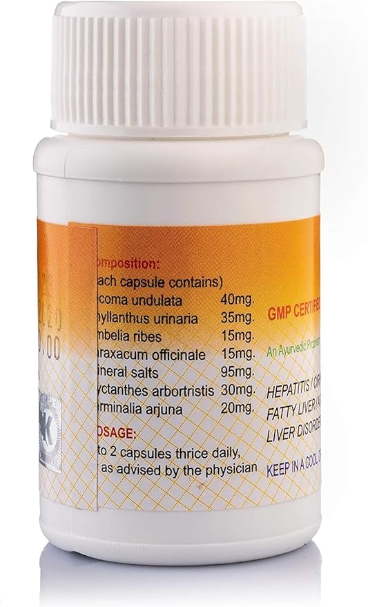 Liver Support Capsules | Ayurvedic Liver Suppot Detox &amp Rejuvenation Supplement | 100 Capsules | Natural Herbal Care | Pack of 12