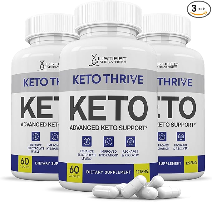 (3 Pack) Keto Thrive Keto ACV Pills 1275MG Keto Support Blend Capsule Alternative to Keto ACV Gummies Formulated with Apple Cider Vinegar Extra Virgin Olive Oil Powder Green Tea Leaf 180 Capsules