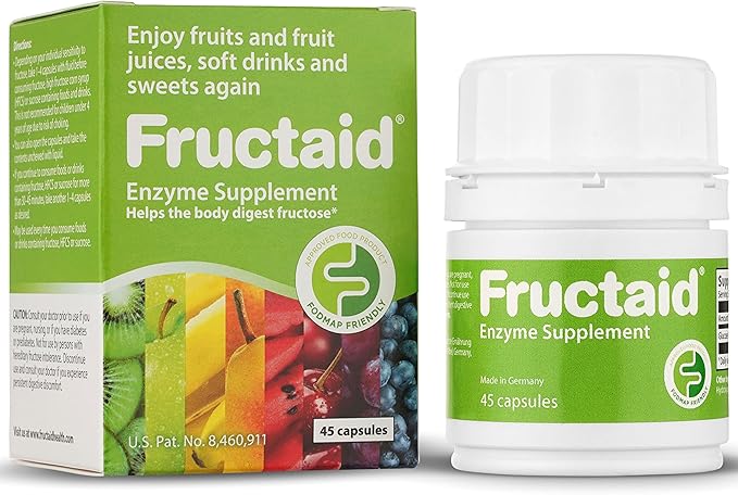 Enzyme Supplement - 45 Capsules so that You can Enjoy Fruits Fruit Juices Soft Drinks and Sweets Again Dietary Supplement Gluten-Free Lactose-Free