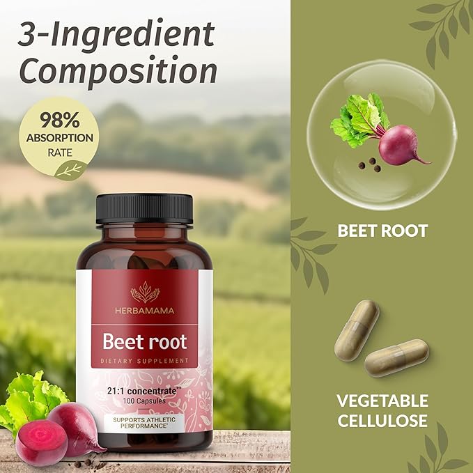 HERBAMAMA Beet Root and Cat's Claw Kit - Bundle of 21:1 Concentrate Beet Root and Cat's Claw Tincture 2 fl oz - Vegan Non-GMO Sugar &amp Alcohol-Free - 2 Pack