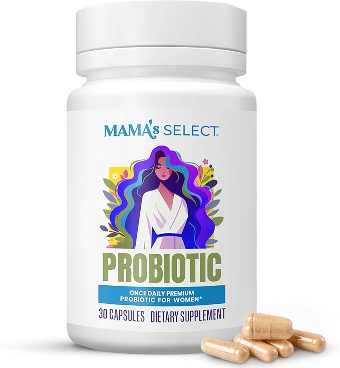 Mama's Select Prenatal Probiotics for Pregnant Women – Pregnancy Postnatal &amp Postpartum Support – Aids Lactation Breastfeeding Digestion Morning Sickness Baby Microbiome – 30 Capsules