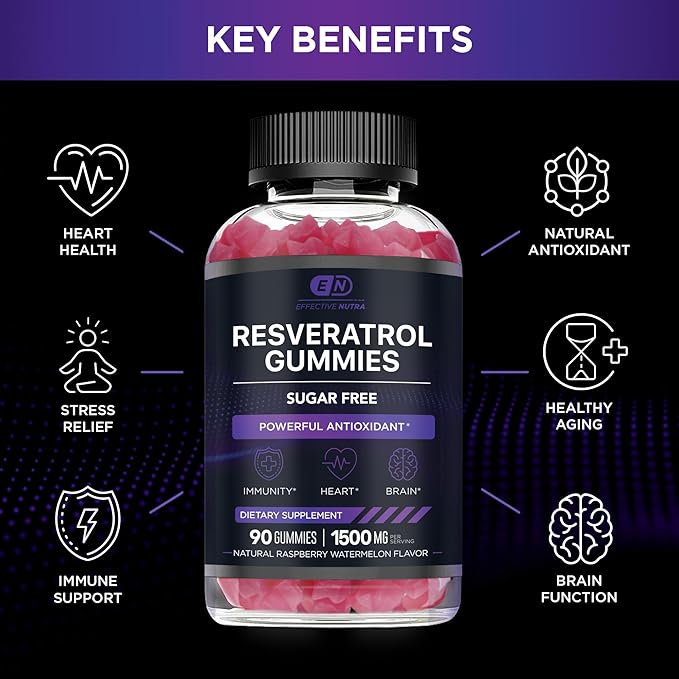 EFFECTIVE NUTRA Creatine Gummies &amp Resveratrol Gummies Bundle
