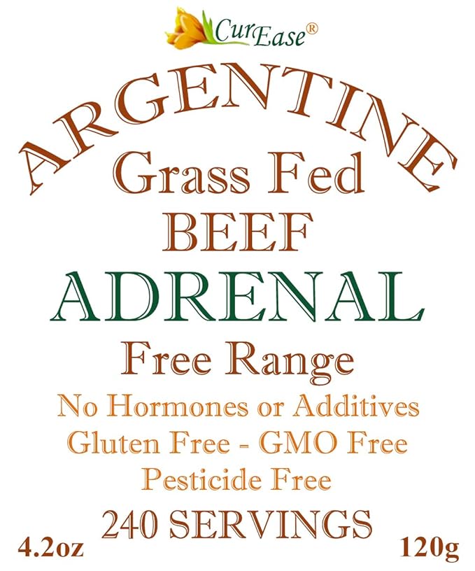 Argentine Beef Adrenal Powder Grass Fed &amp Finished 4.2 Ounce
