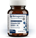 Metagenics Vitamin D3 + K - for Artery Health Immune Support Bone &amp Heart Health* - Vitamin D with MK-7 (Vitamin K2) - Non-GMO - Gluten-Free - 60 Softgels - 5000 IU