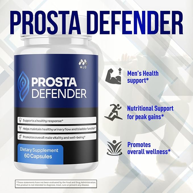 (3 Pack) Prosta Defender Capsules Official Prostadefender Pills with All Natural Ingredients Advanced Overall Health and Wellness Supplement Natural Maximum Strength Vitamin Formula (180 Capsules)