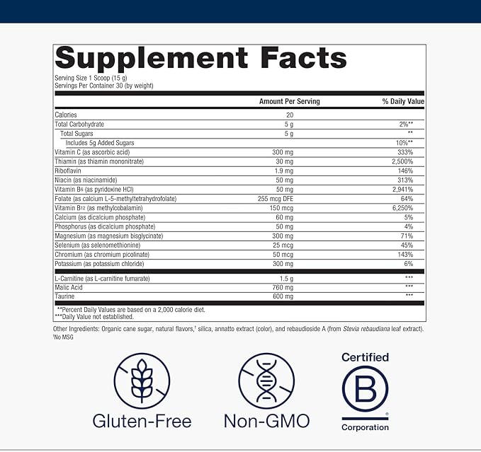 Metagenics MitoVive - Mitochondria &amp Energy Support Supplement* - with Amino Acids Magnesium L-Carnitine &amp Taurine - Supports Cellular Energy Muscle Recovery &amp Stress Response* - 30 Ser