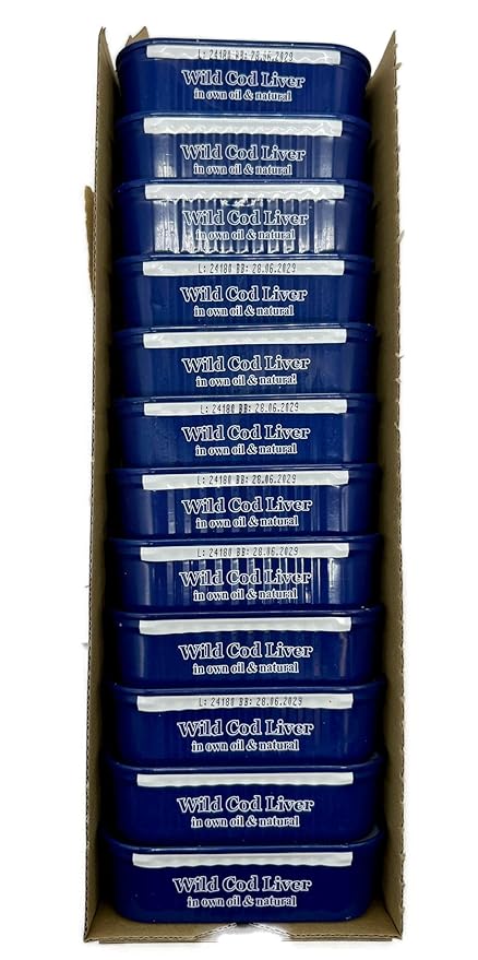 Royal Zenith Icelandic Wild Cod Liver 4.05oz/115g Pack of 12