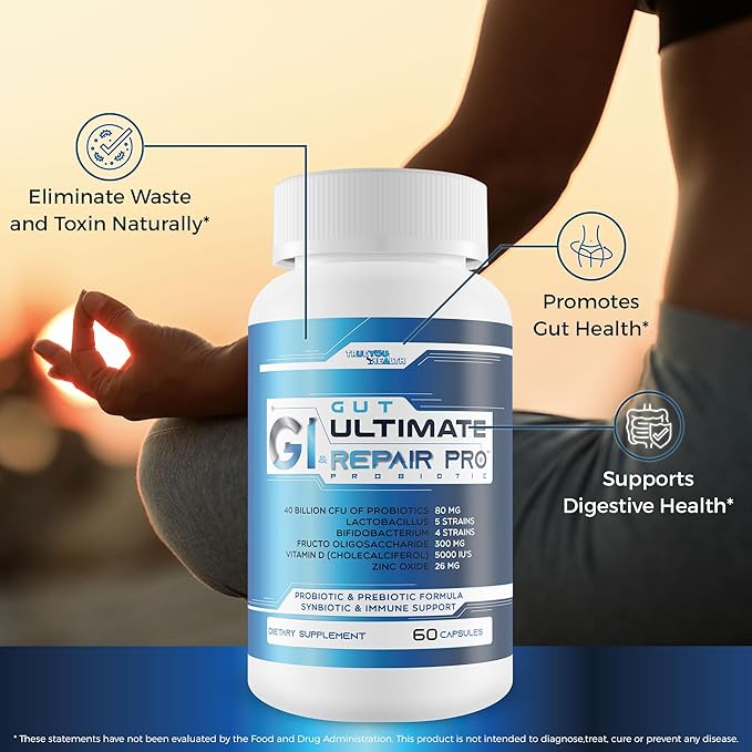 Gut &amp GI Ultimate Repair Pro Probiotic - Our Best Gut Probiotics for Full Probiotic GI Gut &amp Vag Support - Probiotic Vag Health - Women’s Probiotics for Gut Health and Vag Health - Vag Probi