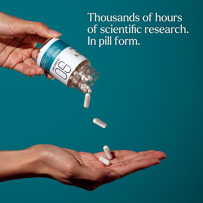 Clinically Proven Mesoporosil® Silica - Builds Collagen. Enhances Skin Hair Nails. 2 Months Supply. 60 Capsules.