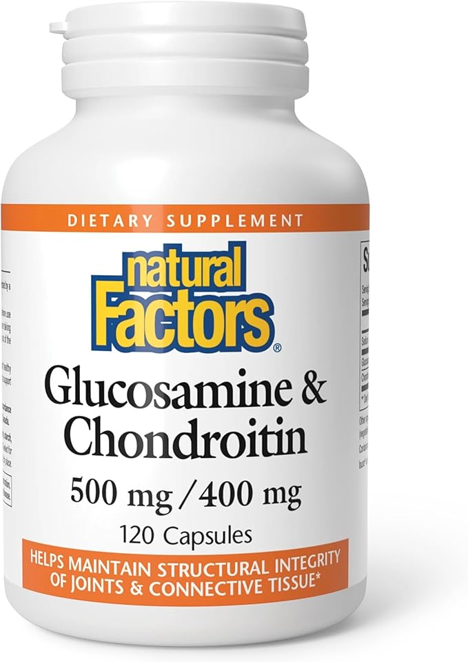 Natural Factors Glucosamine &amp Chondroitin Supports Healthy Joints and Connective Tissue 120 Capsules