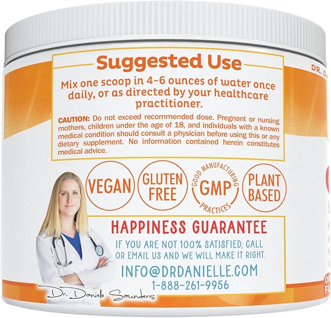 Leaky Gut Support Powder | L-Glutamine Gut Lining Formula | Gut Assist by Dr. Danielle Orange Flavor