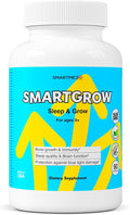 SmartGrow Premium Growth Formula for Teens – Bone Brain Sleep &amp Eye Support – Calcium Vitamin D3 Amino Acids + Herbal Blend – Daily Wellness Supplement (90 Capsules)