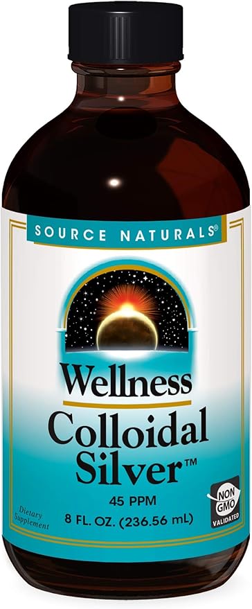 Source Naturals Wellness Colloidal Silver 45 ppm Supports Physical Well Being* - 8 Fluid oz