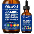 Irish Seamoss Thyroid Hormone Regulator Velestoff Thyroid Support Drops | Sea Moss Black Seed Oil Ashwagandha Burdock Root Bladderwrack Hormone Balance &amp Support - 2 FL.OZ (1 Pcs)