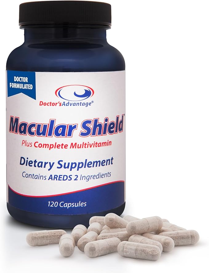 Doctor’s Advantage Macular Shield Eye Vitamins Plus Multivitamin – 120 Capsules 30-Day Supply – Lutein and Zeaxanthin Supplements with AREDS 2® Vision Ingredients &amp Complete Multivitamin Complex