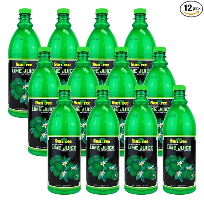 SunTree Lemon or Lime Juice RTU – Reconstituted 100% Juice for Restaurants Bars &amp Food Processing – 32 oz PET Bottles or 1 Gallon Jugs – Ideal for Lemonade Marinades Baking Dressings Sauces