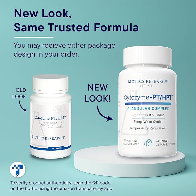 Biotics Research Cytozyme PT HPT Lamb Pituitary/Hypothalamus Complex Supports Function of The Pituitary Gland and Hypothalamus Adrenal Health Brain Boost 60 Tablets