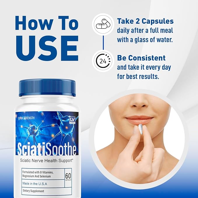 LIVORKA (5 Pack Sciatisoothe - Sciatisoothe Vitamins Sciatisooth Sciati Soothe Supplement Sciati Soothe Capsules Sciatic Sooth 300 Capsules for 5 Months