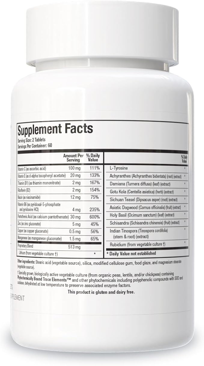 Biotics Research ADHS Adrenal Support Supports Normal Cortisol Levels Antioxidant Support More Energy Healthy Response 120 Tabets