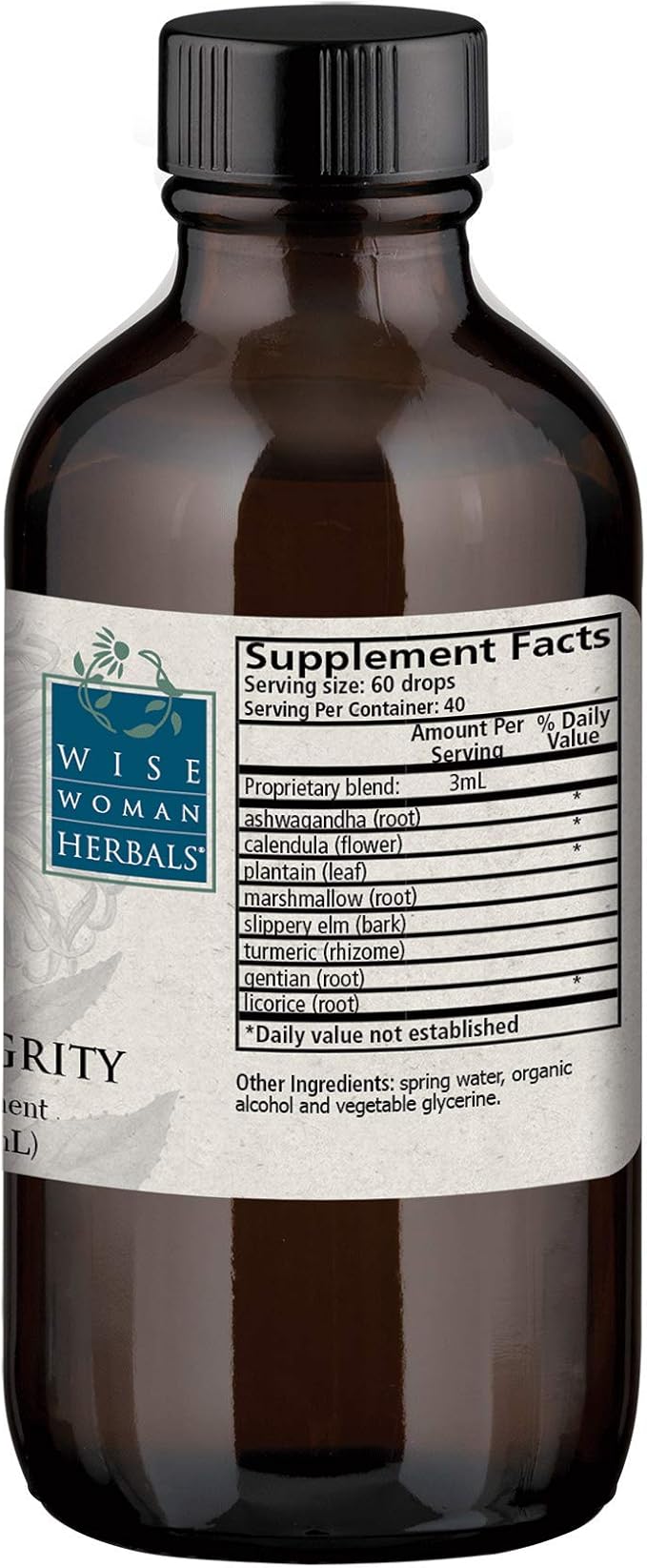Wise Woman Herbals – GI Integrity 4 fl oz – Liquid Herbal Extract – Supports Healthy Tissue of GI Tract Normal Digestive Function Promotes Healthy Metabolism (4 oz)