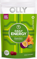 OLLY Daily Energy Gummy Caffeine Free Vitamin B12 CoQ10 Goji Berry Adult Chewable Supplement Tropical Flavor - 120 Count Pouch